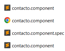 angular componente contacto archivos